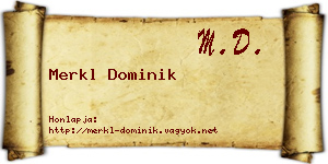 Merkl Dominik névjegykártya